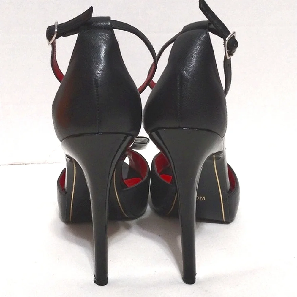 Charles Jourdan Platform Stiletto Heels US 10 Sexy Drag Queen Edgy Leather Shoes